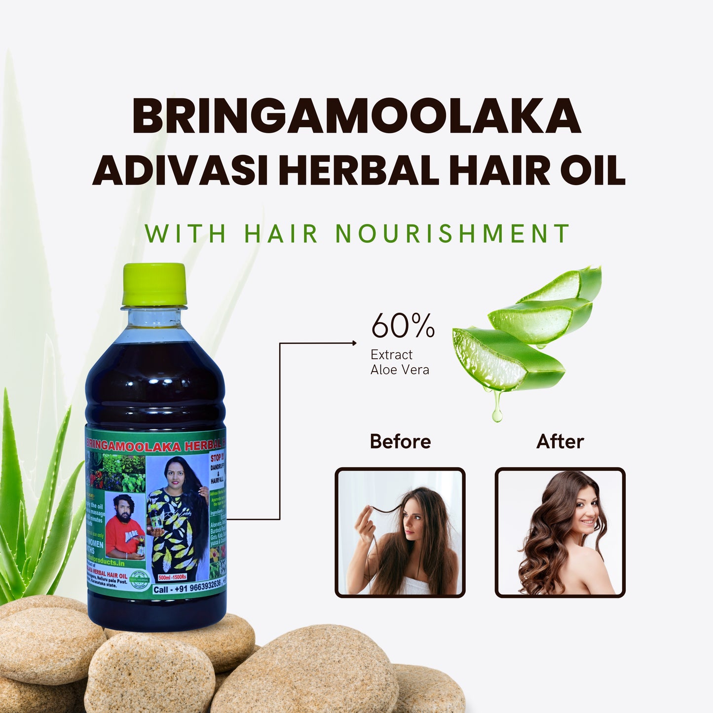 Adivasi Bringa Herbal Hair Growth Oil (100% Original)